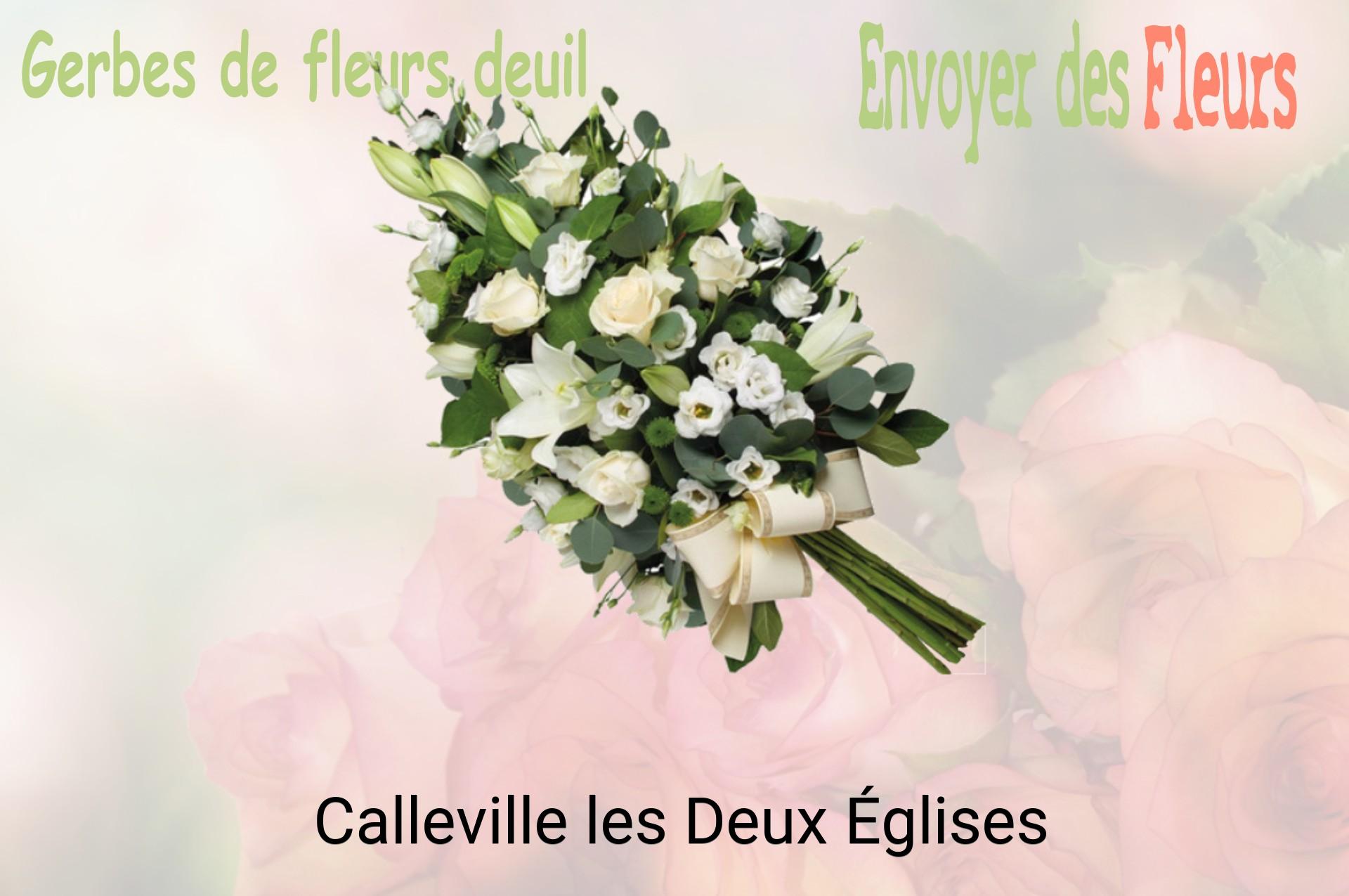 Gerbe de fleurs de deuil livrée à Calleville-les-Deux-Églises